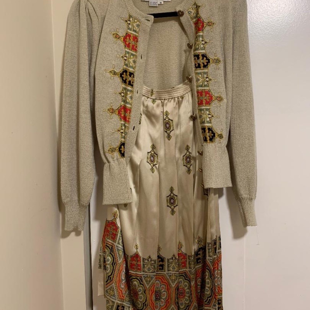 Vintage Midi Skirt Set